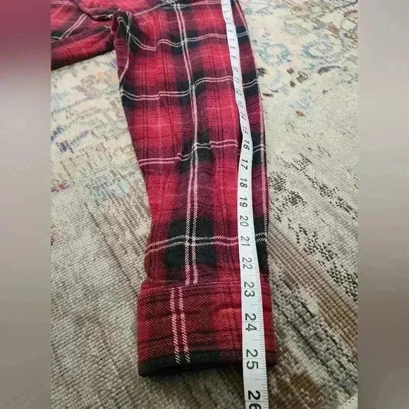 CE Schmidt Men's Red Plaid Button Front Shacket top, sz LG - Picture 11 of 12